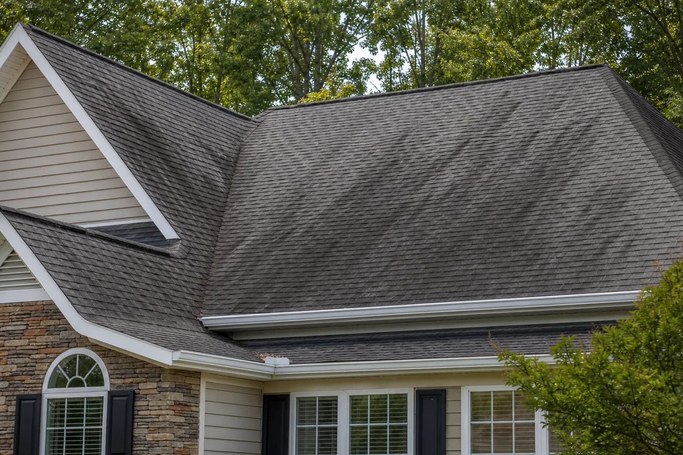 What Are the Black Streaks on My Roof in Charlotte NC? - Kaliber Roofing Charlotte NC